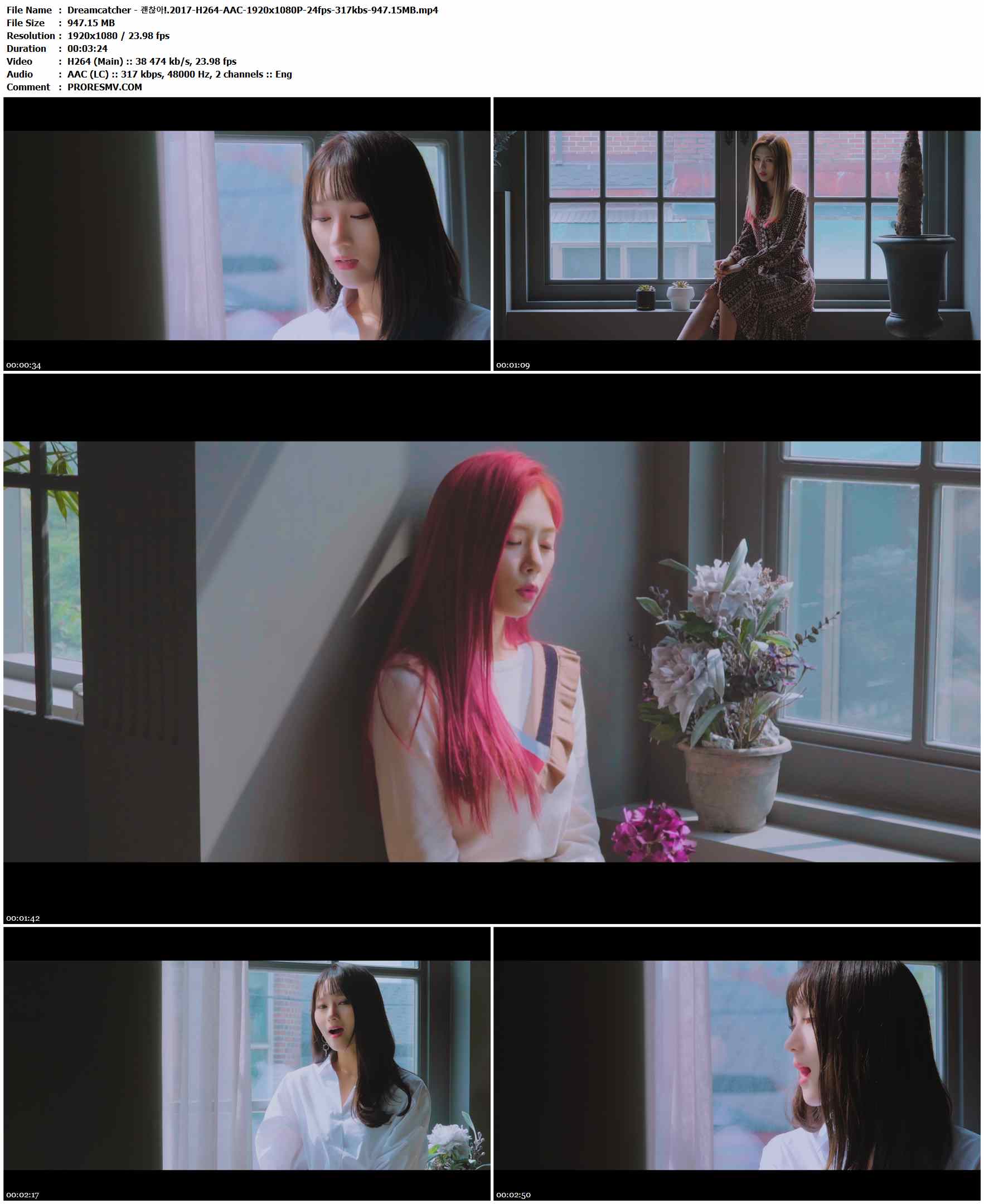 Dreamcatcher - 괜찮아!.2017-H264-AAC-1920x1080P-24fps-317kbs-947.15MB官方MV_高清MV